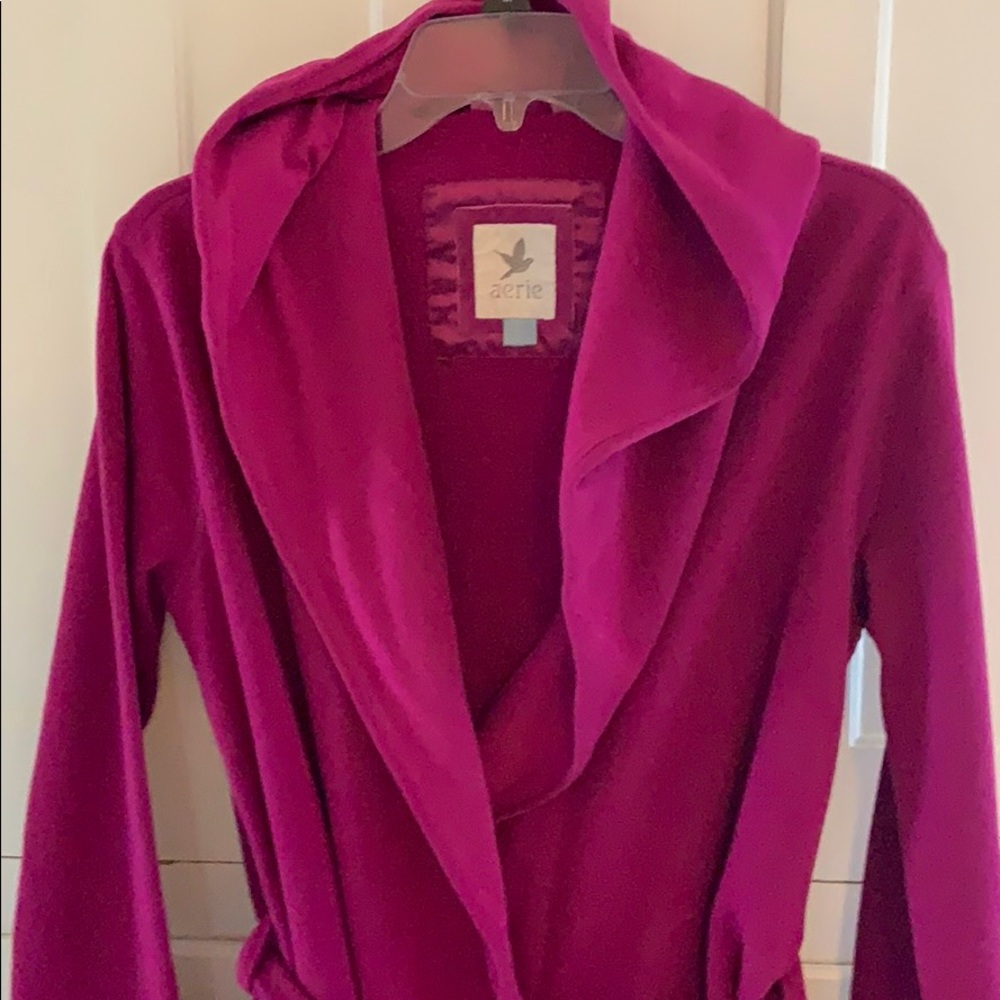 Ladies XS aerie short sweatshirt robe with pockets